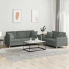Sofa Sofos komplektas su pagalvėmis, 2 dalių, pilkas, audinys