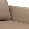 Sofa Sofos komplektas su pagalvėmis, 2 dalių, kapučino, dirbtinė oda
