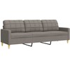 Sofa Sofos komplektas su pagalvėmis, 2 dalių, taupe, audinys