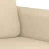 Sofa Sofos komplektas su pagalvėmis, 2 dalių, kreminis, audinys