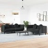 Sofa Sofos komplektas su pagalvėmis, 2 dalių, juodas, aksomas