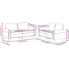 Sofa Sofos komplektas su pagalvėmis, 2 dalių, kreminis, dirbtinė oda