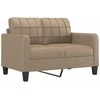 Sofa Sofos komplektas su pagalvėmis, 2 dalių, kapučino, dirbtinė oda