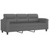 Sofa Sofos komplektas su pagalvėmis, 2 dalių, pilkas, audinys