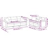 Sofa Sofos komplektas su pagalvėmis, 2 dalių, taupe, audinys