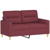 Sofa Sofos komplektas su pagalvėmis, 2 dalių, vyno, audinys