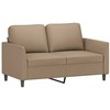Sofa Sofos komplektas su pagalvėmis, 2 dalių, kapučino, dirbtinė oda