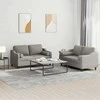 Sofa Sofos komplektas su pagalvėmis, 2 dalių, taupe, audinys