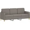 Sofa Sofos komplektas su pagalvėmis, 2 dalių, taupe, audinys