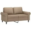 Sofa Sofos komplektas su pagalvėmis, 2 dalių, kapučino, dirbtinė oda