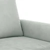 Sofa Sofos komplektas su pagalvėmis, 2 dalių, pilkas, aksomas