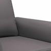 Sofa Sofos komplektas su pagalvėmis, 2 dalių, pilkas, dirbtinė oda