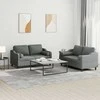 Sofa Sofos komplektas su pagalvėmis, 2 dalių, pilkas, audinys