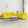 Sofa Sofos komplektas su pagalvėmis, 2 dalių, geltonas, audinys