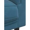 Sofa Sofos komplektas su pagalvėmis, 2 dalių, mėlynas, aksomas