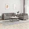 Sofa Sofos komplektas su pagalvėmis, 2 dalių, taupe, audinys
