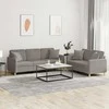Sofa Sofos komplektas su pagalvėmis, 2 dalių, taupe, audinys