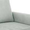 Sofa Sofos komplektas su pagalvėmis, 2 dalių, pilkas, aksomas