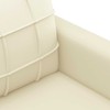 Sofa Sofos komplektas su pagalvėmis, 2 dalių, kreminis, dirbtinė oda