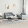 Sofa Sofos komplektas su pagalvėmis, 2 dalių, pilkas, audinys