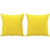 Sofa Sofos komplektas su pagalvėmis, 2 dalių, geltonas, audinys