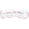 Sofa Sofos komplektas su pagalvėmis, 2 dalių, kapučino, dirbtinė oda