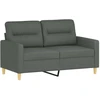 Sofa Sofos komplektas su pagalvėmis, 2 dalių, pilkas, audinys