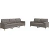 Sofa Sofos komplektas su pagalvėmis, 2 dalių, taupe, audinys