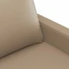 Sofa Sofos komplektas su pagalvėmis, 3 dalių, kapučino, dirbtinė oda