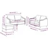 Sofa Sofos komplektas su pagalvėmis, 3 dalių, juodas, audinys