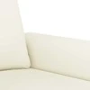 Sofa Sofos komplektas su pagalvėmis, 3 dalių, kreminis, aksomas