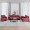 Sofa Sofos komplektas su pagalvėmis, 3 dalių, vyno, audinys