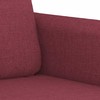 Sofa Sofos komplektas su pagalvėmis, 3 dalių, vyno, audinys