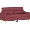 Sofa Sofos komplektas su pagalvėmis, 3 dalių, vyno, audinys