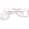 Sofa Sofos komplektas su pagalvėmis, 3 dalių, kreminis, dirbtinė oda