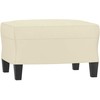 Sofa Sofos komplektas su pagalvėmis, 3 dalių, kreminis, dirbtinė oda