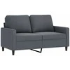 Sofa Sofos komplektas su pagalvėmis, 3 dalių, pilkas, aksomas