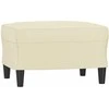 Sofa Sofos komplektas su pagalvėmis, 3 dalių, kreminis, dirbtinė oda