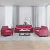 Sofa Sofos komplektas su pagalvėmis, 3 dalių, vyno, aksomas