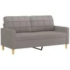 Sofa Sofos komplektas su pagalvėmis, 3 dalių, taupe, audinys