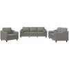 Sofa Sofos komplektas su pagalvėmis, 3 dalių, taupe, audinys
