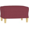 Sofa Sofos komplektas su pagalvėmis, 3 dalių, vyno, audinys