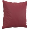 Sofa Sofos komplektas su pagalvėmis, 3 dalių, vyno, dirbtinė oda