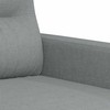 Sofa Sofos komplektas su pagalvėmis, 3 dalių, pilkas, audinys