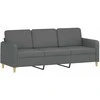 Sofa Sofos komplektas su pagalvėmis, 3 dalių, pilkas, audinys