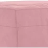 Sofa Sofos komplektas su pagalvėmis, 3 dalių, rožinis, aksomas