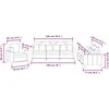 Sofa Sofos komplektas su pagalvėmis, 3 dalių, taupe, audinys