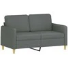 Sofa Sofos komplektas su pagalvėmis, 3 dalių, pilkas, audinys