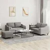 Sofa Sofos komplektas su pagalvėmis, 3 dalių, taupe, audinys
