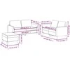 Sofa Sofos komplektas su pagalvėmis, 3 dalių, kapučino, dirbtinė oda
